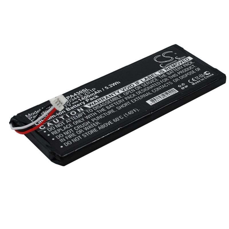 Li-ion Battery fits Xpend, Smart Remote Wqaga43, Wqaga43, 3.7V, 1400mAh Remote Control Cameron Sino Technology Limited
