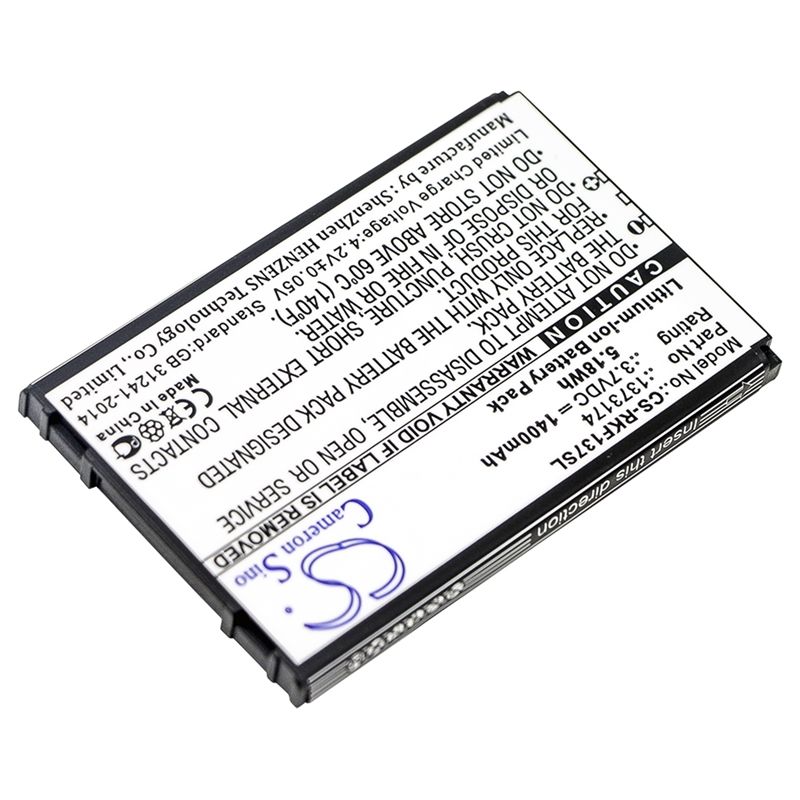 Li-ion Battery fits Renkforce, 1373174, Renkforce 3.7V, 1400mAh Home Security Camera Cameron Sino Technology Limited