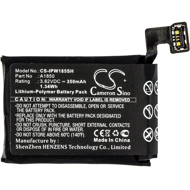 Li-Polymer Battery fits Apple, A1859, Gsrf-mqk32ll/a, Gsrf-mqk62ll/a 3.82V, 350mAh Smartwatch Cameron Sino Technology Limited