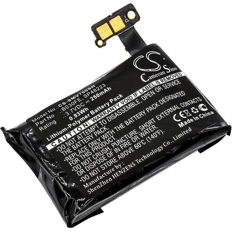 Li-polymer Battery Fits Samsung, Gear 1, Sm-v700, 3.7v, 250mah Smartwatch Cameron Sino Technology Limited