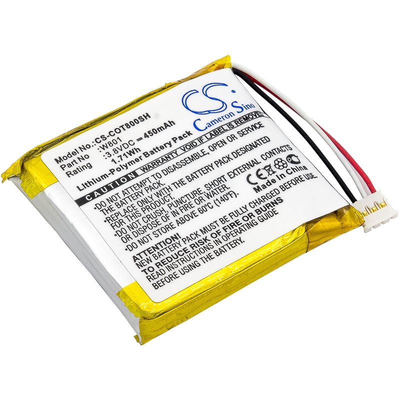 Li-polymer Battery Fits Codio, K8, T8, 3.8v, 450mah Smartwatch Cameron Sino Technology Limited