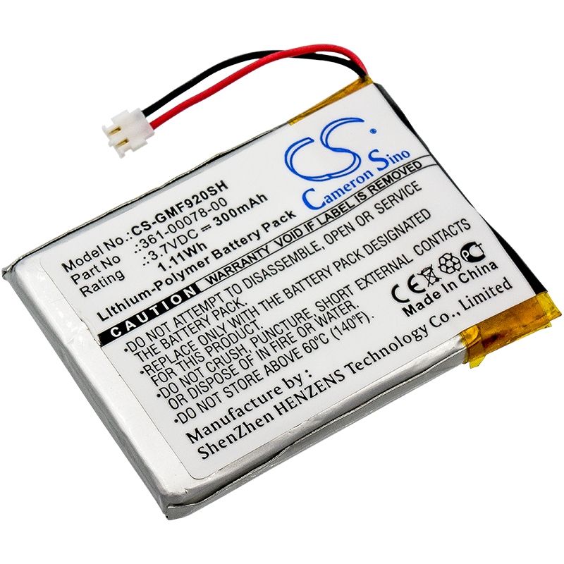 Li-polymer Battery Fits Garmin, Forerunner 920xt, Garmin 3.7v, 300mah Smartwatch Cameron Sino Technology Limited
