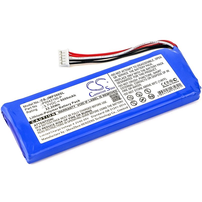 Li-polymer Battery Fits Jbl, 2017dj1714, Apjblpuese3, Pulse 3 3.7v, 6000mah Speaker Cameron Sino Technology Limited