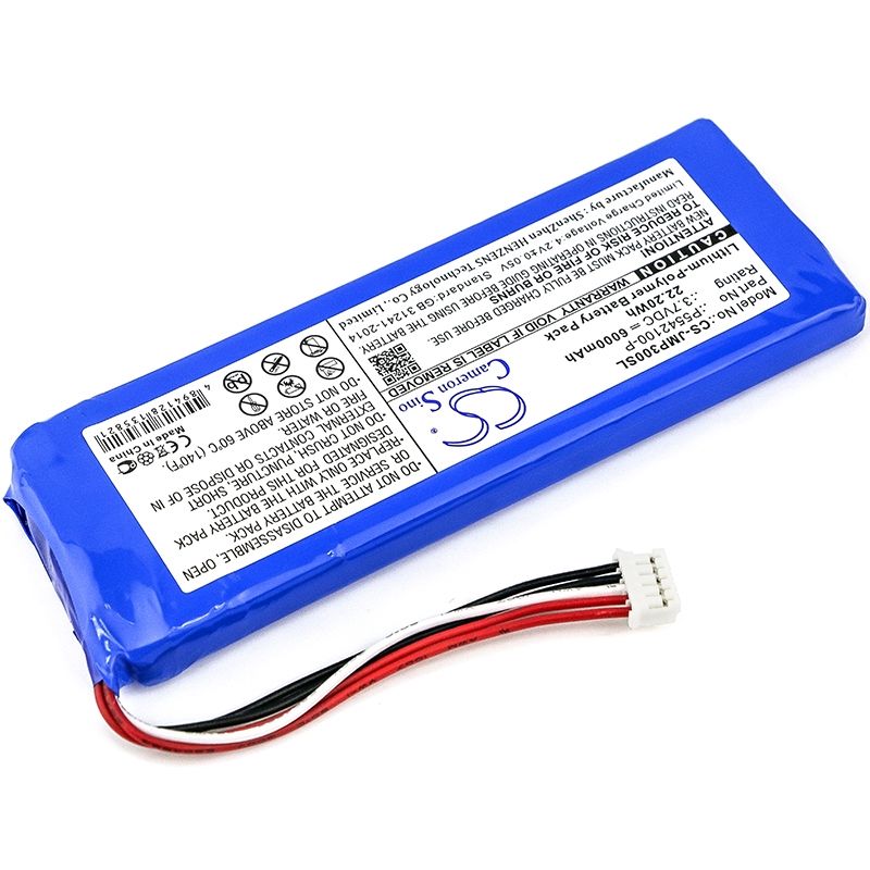 Li-polymer Battery Fits Jbl, 2017dj1714, Apjblpuese3, Pulse 3 3.7v, 6000mah Speaker Cameron Sino Technology Limited