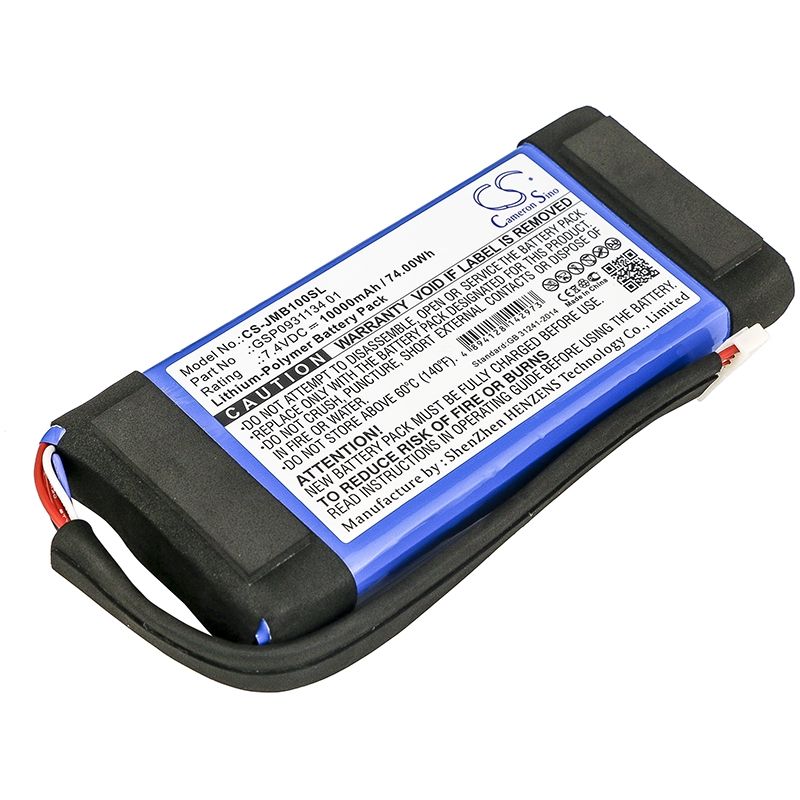 Li-polymer Speaker Battery Fits Jbl, Boombox JEM3316, JEM3317, JEM3318 7.4v, 10000mah Speaker Cameron Sino Technology Limited