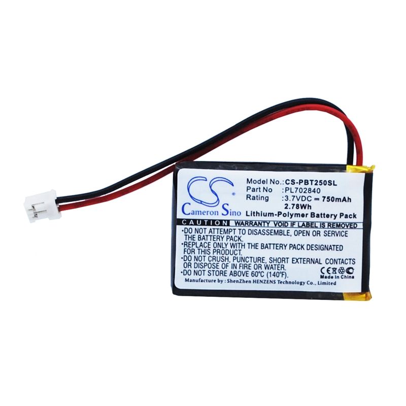 Li-polymer Speaker Battery Fits Philips, Bt2500, Bt2500b, Bt2500b/37 3.7v, 750mah Speaker Cameron Sino Technology Limited