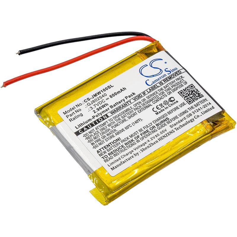 Li-Polymer Speaker Battery fits Jbl, Wind, Jbl 3.7V, 800mAh Speaker Cameron Sino Technology Limited