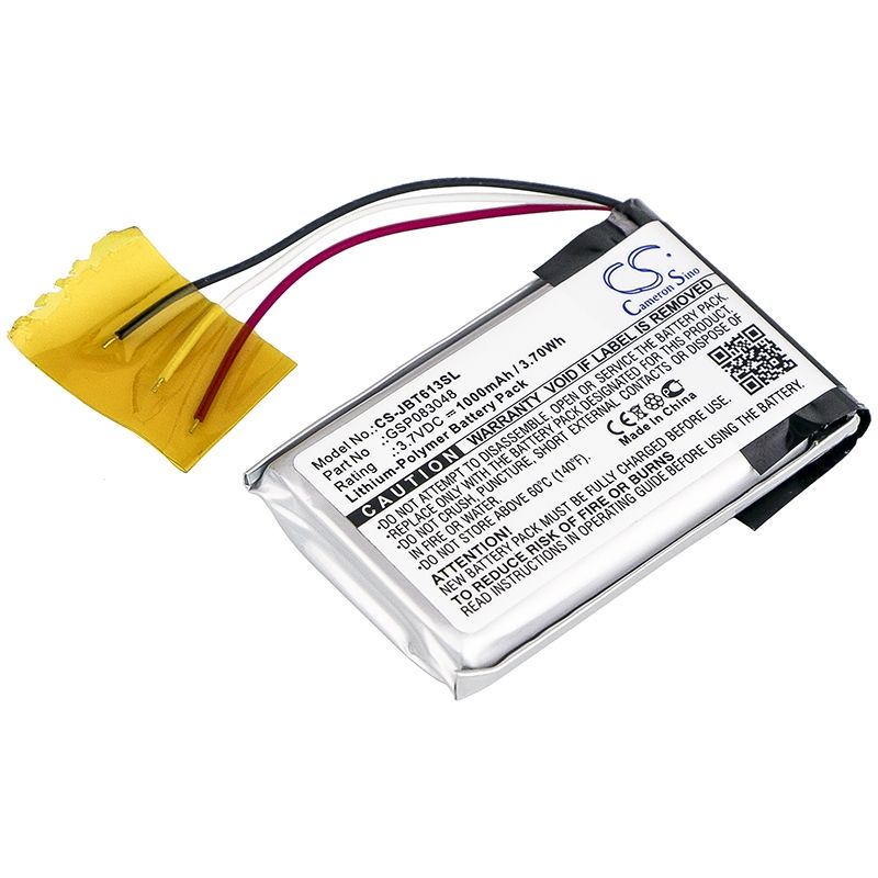 Li-Polymer Speaker Battery fits Jbl, 6132a-jbltrip, Trip, 3.7V, 1000mAh Speaker Cameron Sino Technology Limited