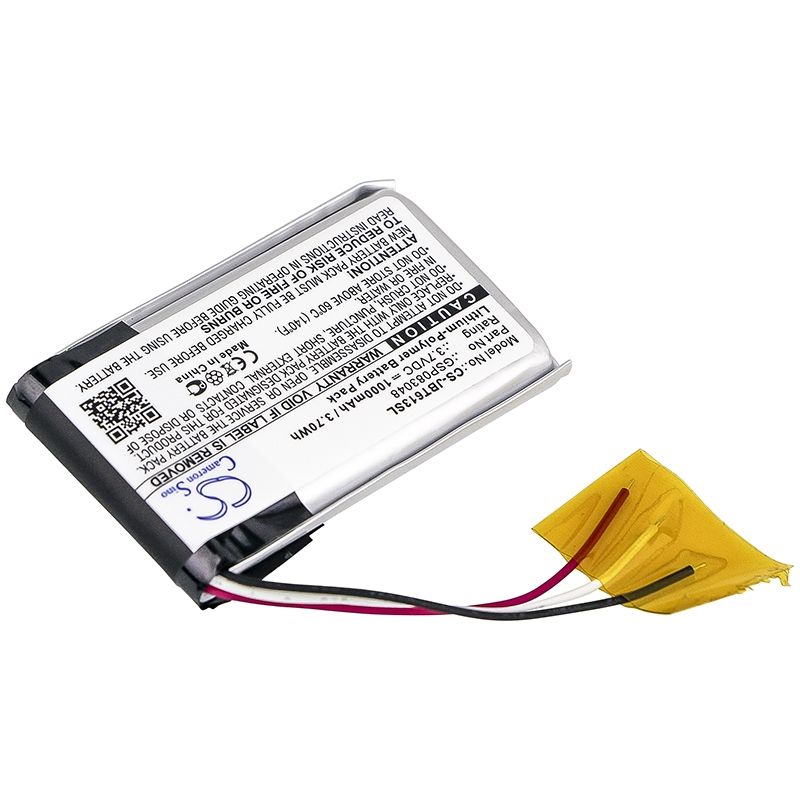 Li-Polymer Speaker Battery fits Jbl, 6132a-jbltrip, Trip, 3.7V, 1000mAh Speaker Cameron Sino Technology Limited