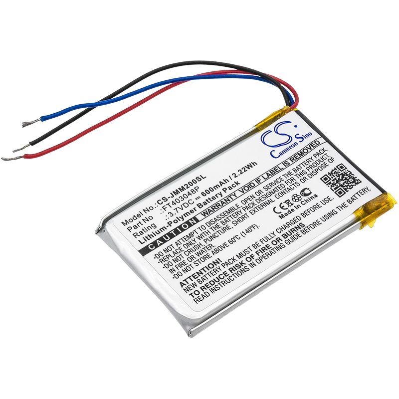 Li-Polymer Speaker Battery fits Jbl, Clip, Micro 2, Micro Ii 3.7V, 600mAh Speaker Cameron Sino Technology Limited