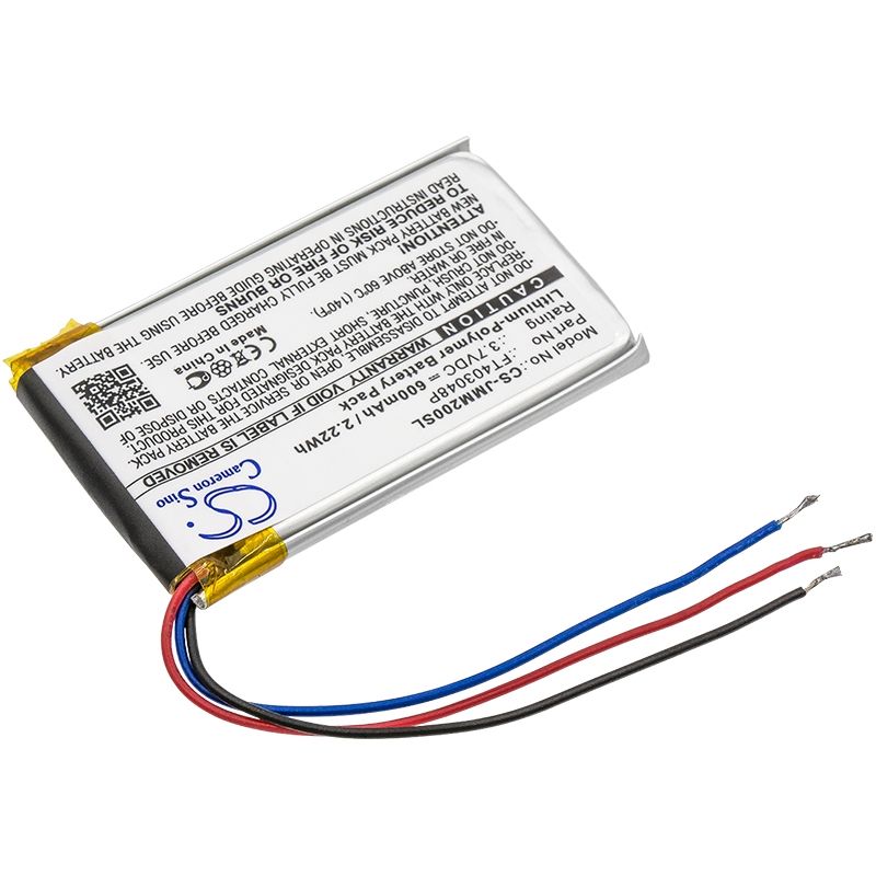 Li-Polymer Speaker Battery fits Jbl, Clip, Micro 2, Micro Ii 3.7V, 600mAh Speaker Cameron Sino Technology Limited