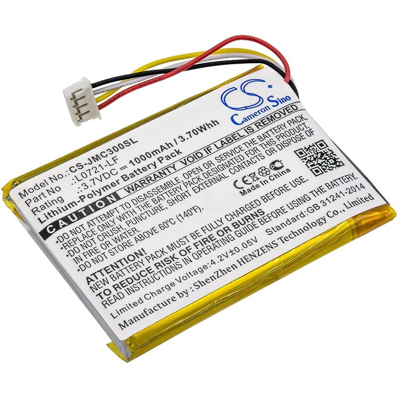 Li-Polymer Speaker Battery fits Jbl, Clip 3, Clip 3an, Clip 3sand 3.7V, 1000mAh Speaker Cameron Sino Technology Limited