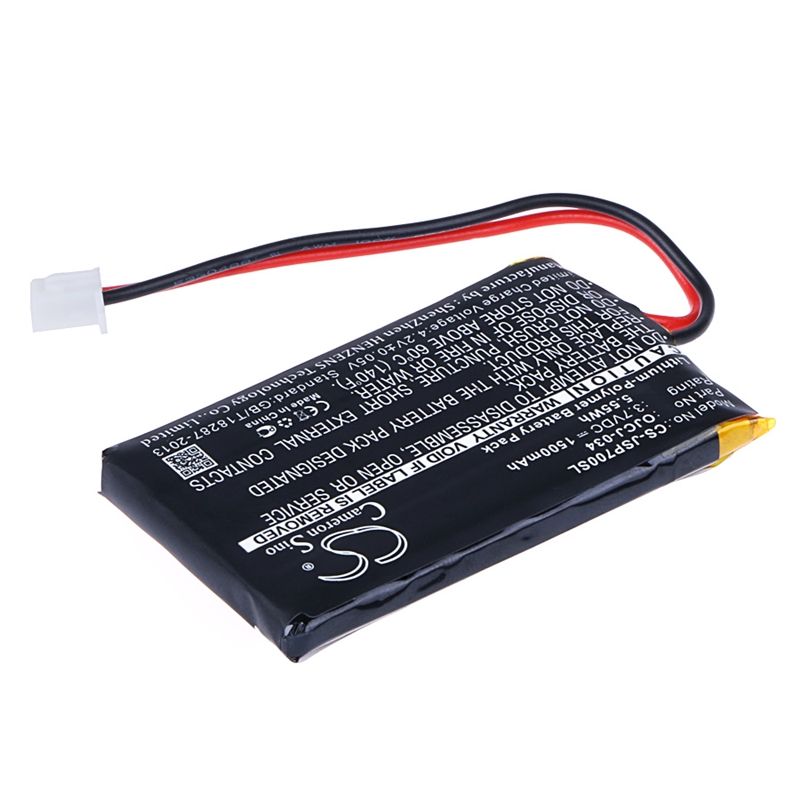 Li-Polymer Speaker Battery fits Jvc, Jvc Sp-ad70-a, Jvc Sp-ad70-b, Sp-ad70 3.7V, 1500mAh Speaker Cameron Sino Technology Limited