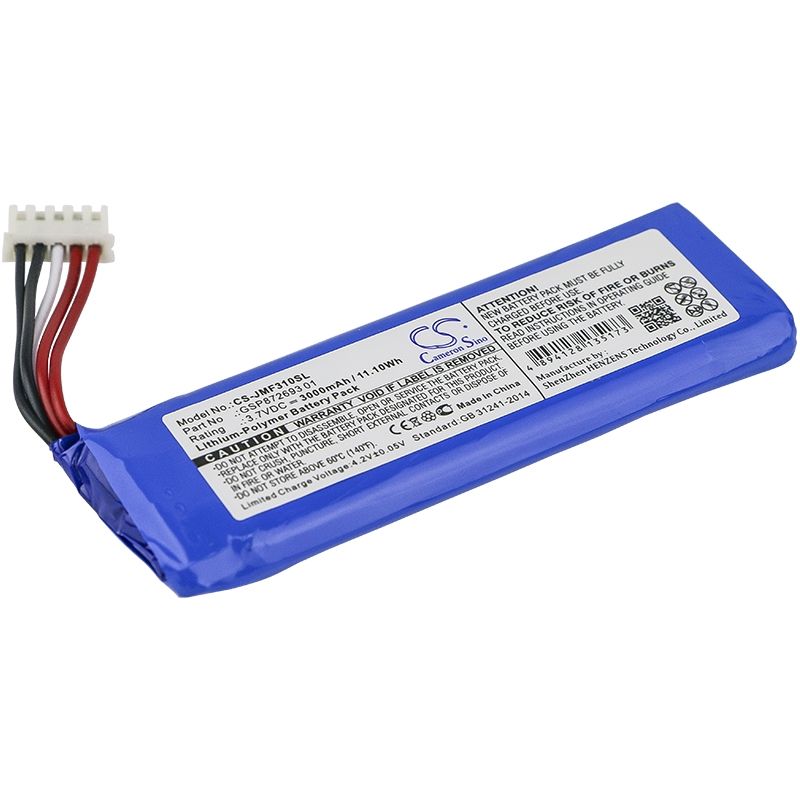 Li-polymer Speaker Battery Fits Jbl, Flip 4, Flip 4 Special Edition, 3.7v, 3000mah Speaker Cameron Sino Technology Limited