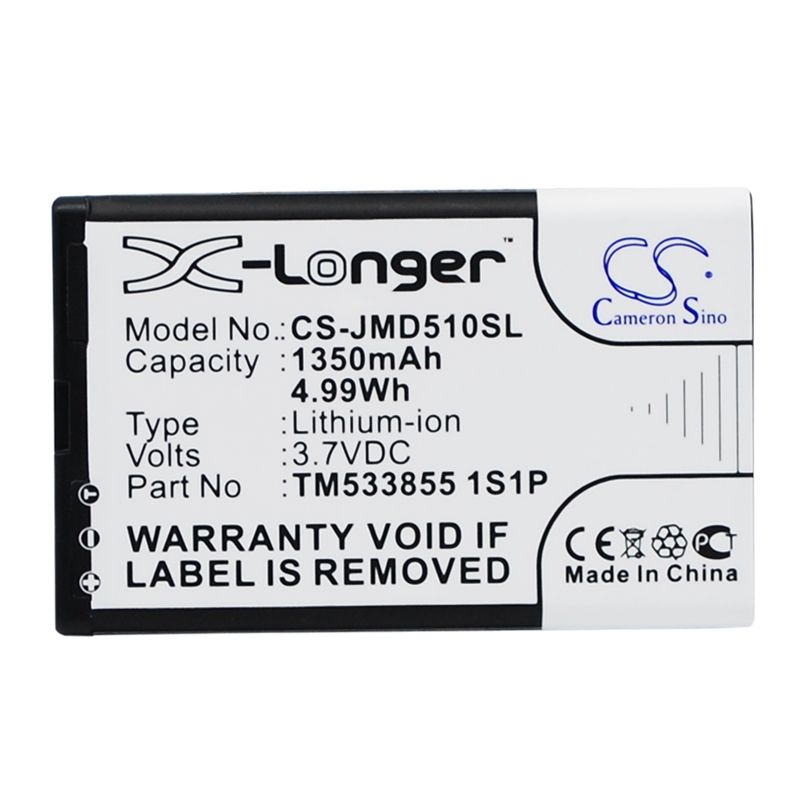Li-ion Speaker Battery fits Jbl, Md-51w, Play Up, 3.7V, 1350mAh Speaker Cameron Sino Technology Limited