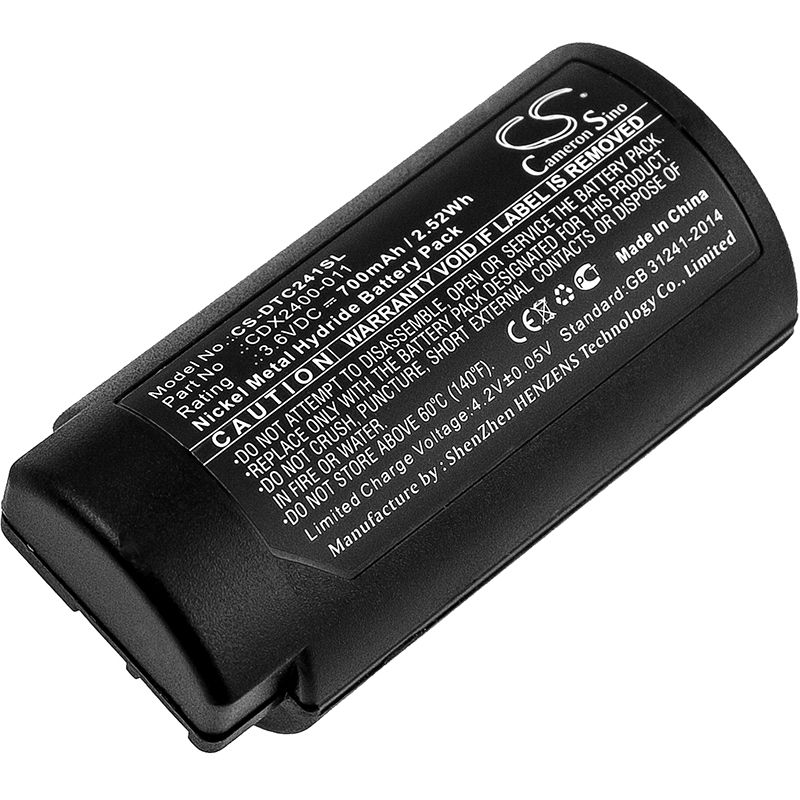 Ni-MH Battery fits Cordex, Toughpix I, Toughpix Ii Trident, Tp2410xp 3.6V, 700mAh Thermal Camera Cameron Sino Technology Limited