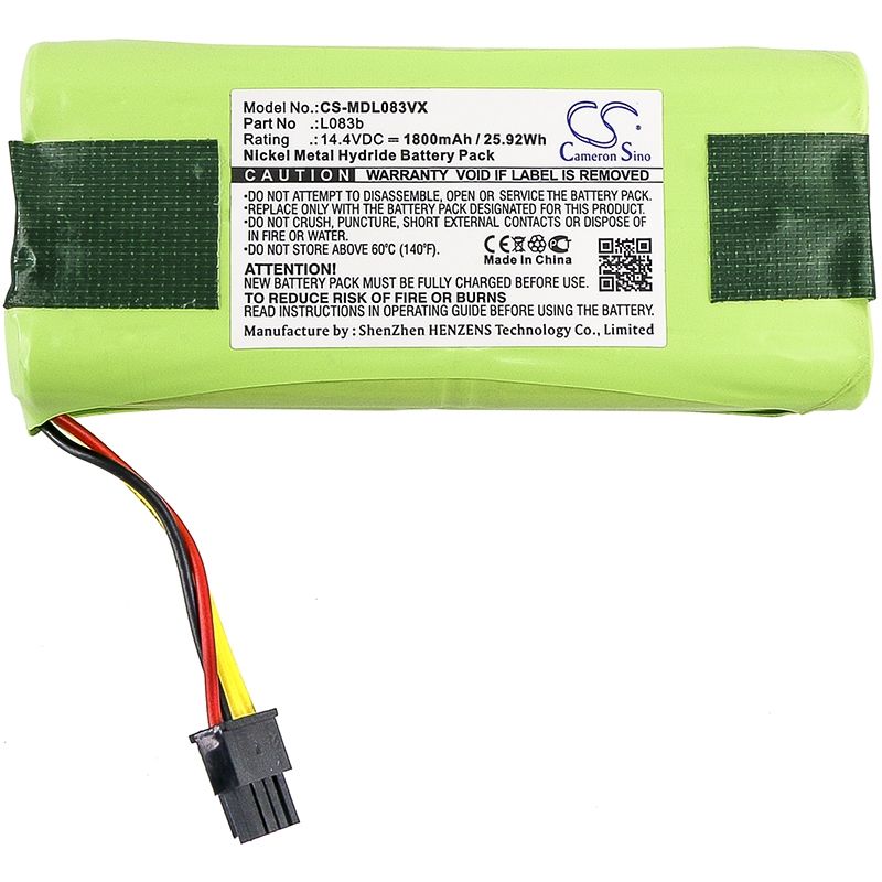 Ni-MH Battery fits Midea, R1-l081a, R1-l083b, R1-l085b 14.4V, 1800mAh Vacuum Cameron Sino Technology Limited