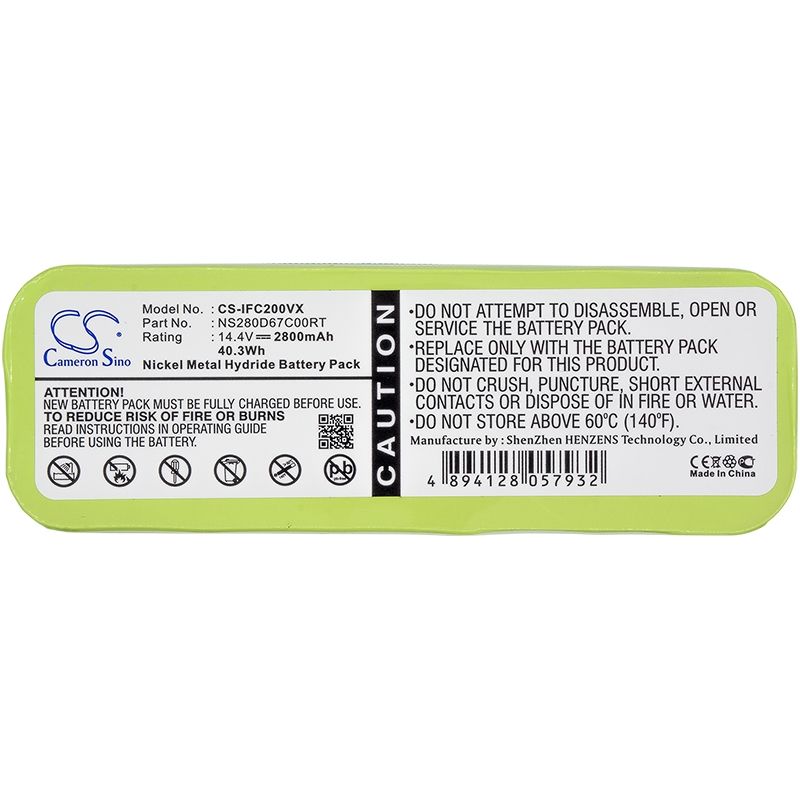 Ni-mh Battery Fits Agait, E-clean Ec01, Aircraftvacuums, Pilot Lux 14.4v, 2800mah Vacuum Cameron Sino Technology Limited