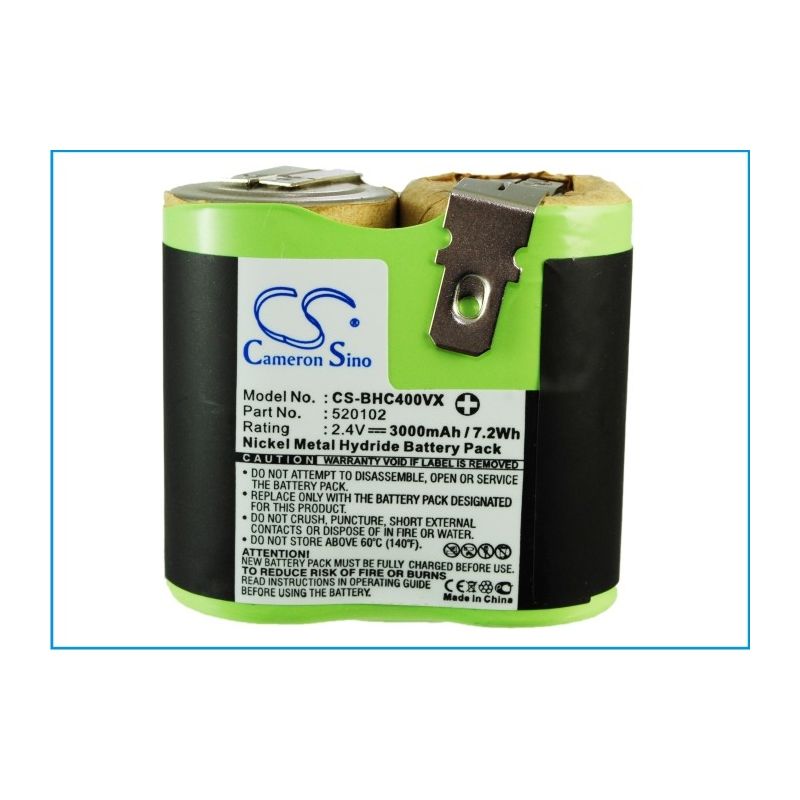 Ni-MH Battery fits Black & Decker, Classic Hc400, Black & Decker 2.4V, 3000mAh Vacuum Cameron Sino Technology Limited