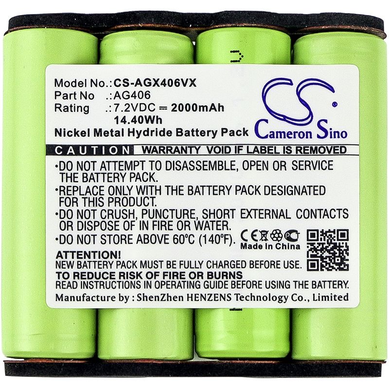 Ni-MH Battery fits Aeg, Electrolux Ag406, Zb4106wd, 7.2V, 2000mAh Vacuum Cameron Sino Technology Limited