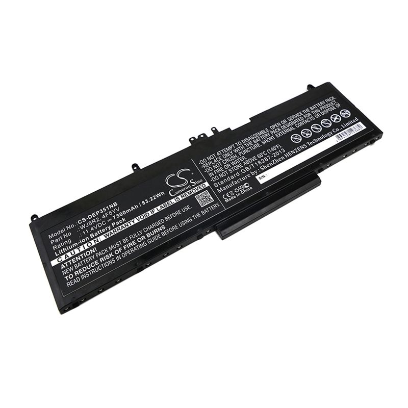 11.4V, Li-ion Battery Fits Dell, Precision 3510, Precision 3510 Workstation, 7300mah Notebook & Laptop Cameron Sino Technology Limited