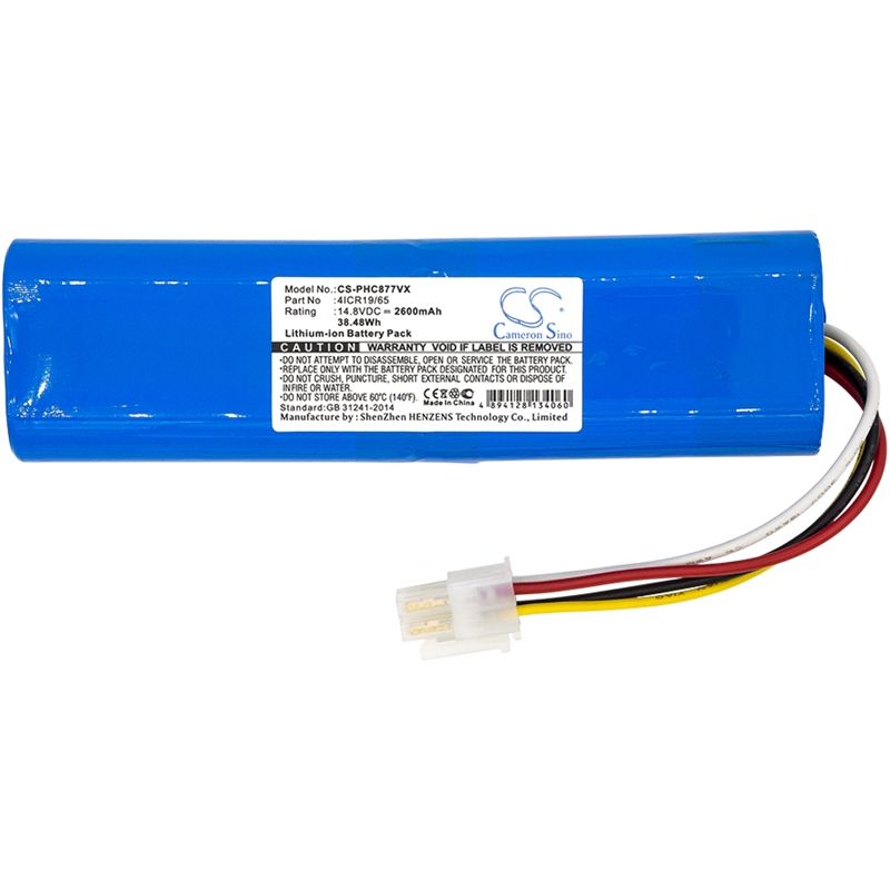 Li-ion Battery fits Philips, Fc8705, Fc8710, Fc8772 14.8V, 2600mAh Vacuum Cameron Sino Technology Limited
