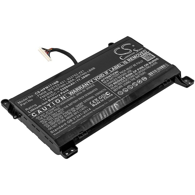 12 Pin Version Li-ion Battery Fits Hp, Omen 17-an, 14.6v, 5300mah Notebook & Laptop Cameron Sino Technology Limited