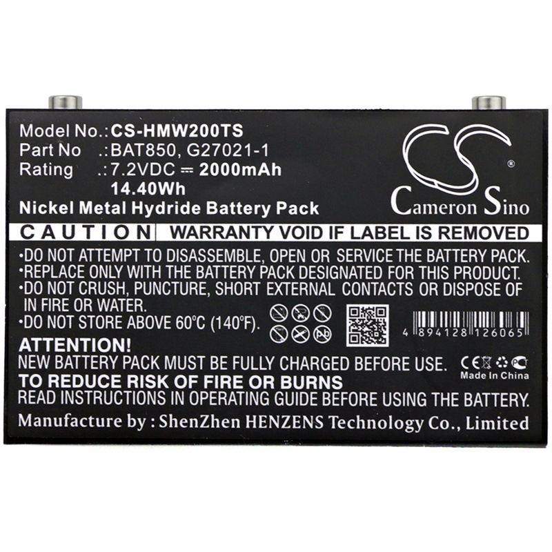 Ni-MH Battery fits Hme, Mb Base Stations, Mb100 Base Station, Mb300es Base Station 7.2V, 2000mAh Wireless Headset Cameron Sino Technology Limited