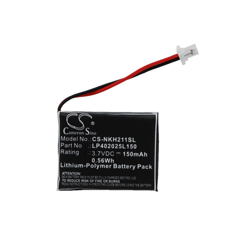Li-Polymer Battery fits Nokia, Hs-21w, Nokia 3.7V, 150mAh Wireless Headset Cameron Sino Technology Limited