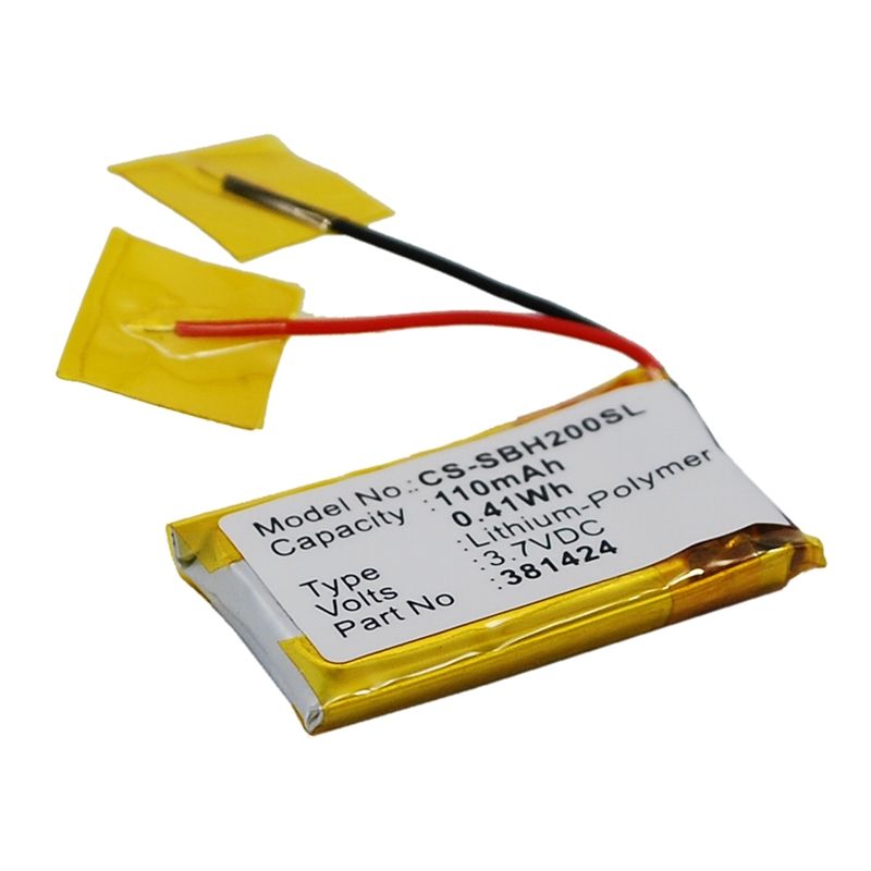 Li-Polymer Battery fits Sony, Sbh-20, Sony 3.7V, 110mAh Wireless Headset Cameron Sino Technology Limited