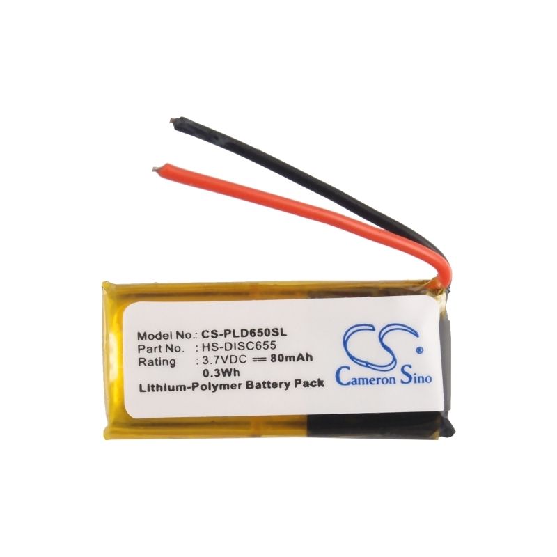 Li-Polymer Battery fits Plantronics, Discovery 610, Discovery 640, Discovery 645 3.7V, 80mAh Wireless Headset Cameron Sino Technology Limited