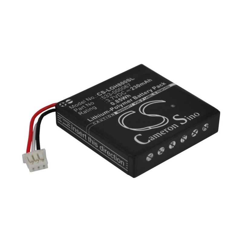 Li-polymer Battery Fits Logitech, H800, Logitech 3.7v, 230mah Wireless Headset Cameron Sino Technology Limited