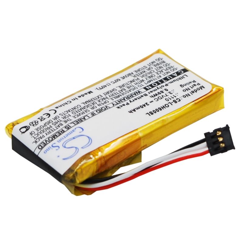 Li-Polymer Battery fits Logitech, H600, Logitech 3.7V, 240mAh Wireless Headset Cameron Sino Technology Limited
