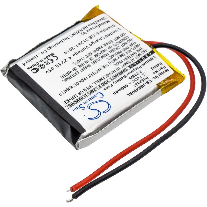 Li-Polymer Battery fits Jbl, Synchros S400bt, Jbl 3.7V, 600mAh Wireless Headset Cameron Sino Technology Limited