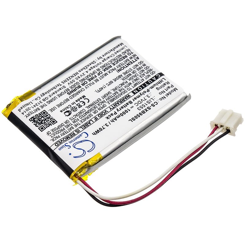 Li-polymer Speaker Battery Fits Sony, Mdr-xb950n1, Sony 3.7v, 1000mah Speaker Cameron Sino Technology Limited