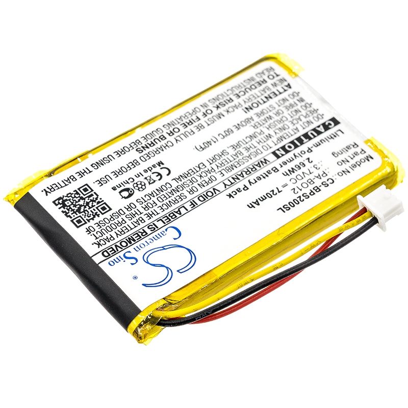 Li-Polymer Battery fits Bang & Olufsen, Beosound 2, Bang & Olufsen 3.7V, 720mAh Wireless Headset Cameron Sino Technology Limited