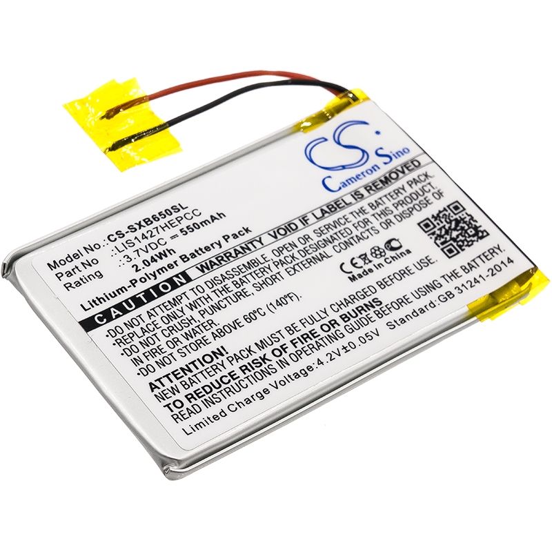 Li-polymer Battery Fits Sony, Mdr-xb650bt, Mdr-xb950b1, Mdr-xb950bt 3.7v, 550mah Wireless Headset Cameron Sino Technology Limited