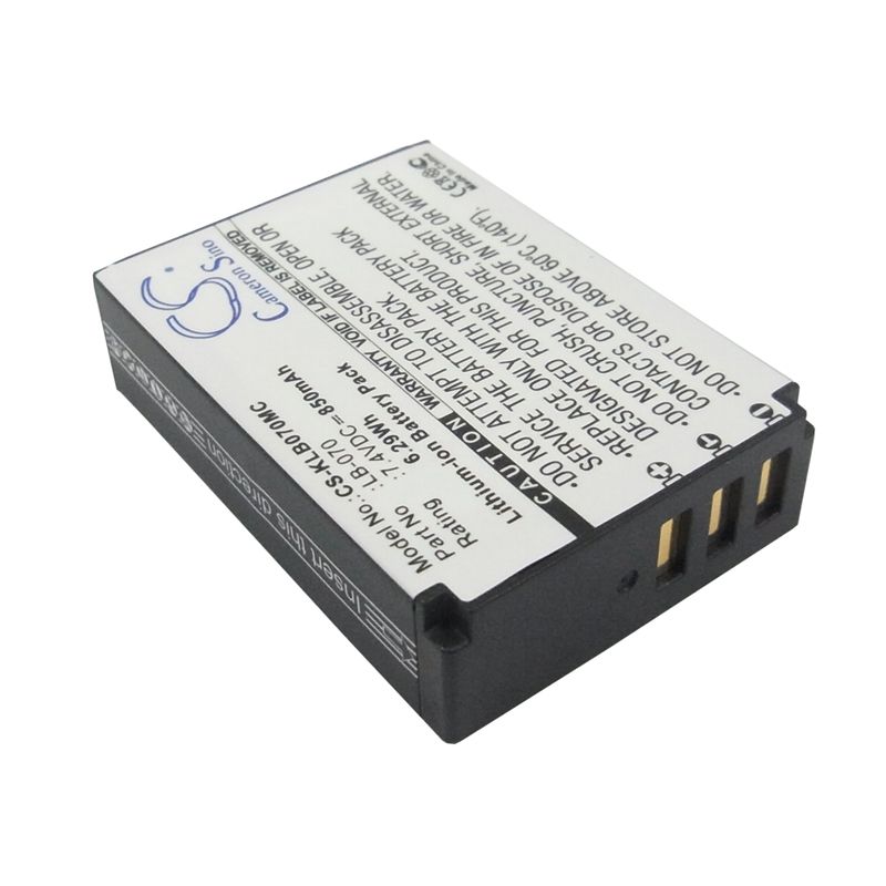 Li-ion Battery fits Kodak, Pixpro Az651, Pixpro Az651 Astro Zoom, Pixpro Az652 7.4V, 850mAh Camera Cameron Sino Technology Limited
