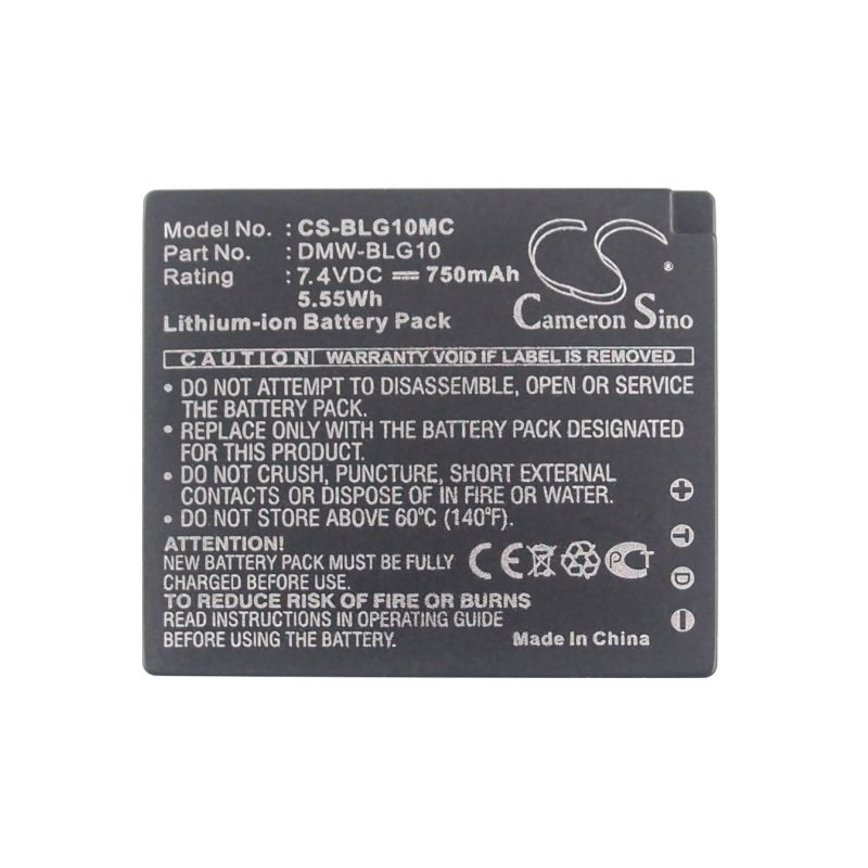 Li-ion Battery Fits Leica, D-lux Type 109, Panasonic, Lumix Dmc-gf3 7.4v, 750mah Camera Cameron Sino Technology Limited