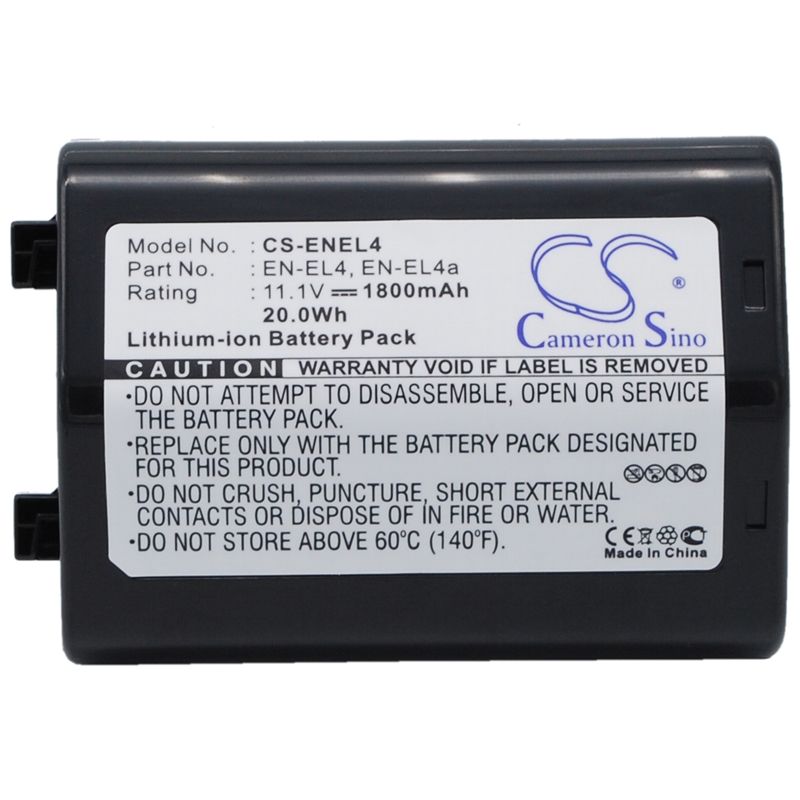 Li-ion Battery Fits Nikon, D2hs, D2x, D2xs 11.1v, 1800mah Camera Cameron Sino Technology Limited