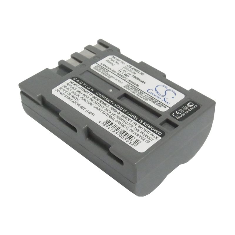 Li-ion Battery Fits Nikon, D100, D200, D300 7.4v, 1500mah Camera Cameron Sino Technology Limited