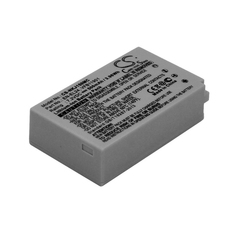 Li-ion Battery fits Nikon, 1 J5 7.2V, 500mAh Camera Cameron Sino Technology Limited