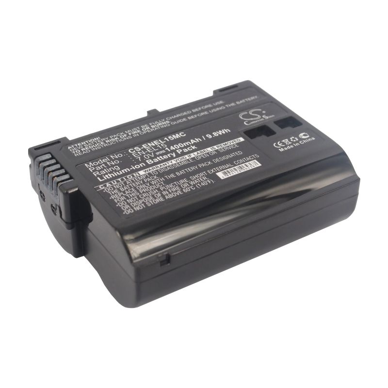 Li-ion Battery fits Nikon, 1 V1, Coolpix D7000, D600 7.0V, 1400mAh Camera Cameron Sino Technology Limited