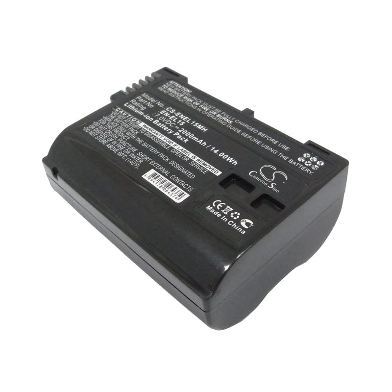 Li-ion Battery Fits Nikon, 1 V1, Coolpix D7000, D600 7.0v, 2000mah Camera Cameron Sino Technology Limited