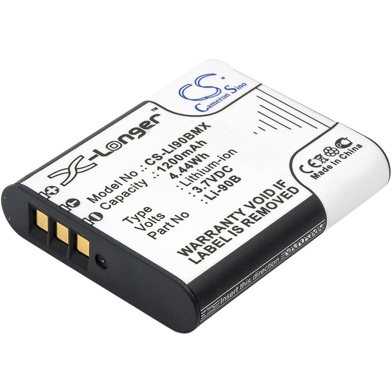 Li-ion Battery fits Olympus, Powers Stylus Sp-100, Sh-50 His, Stylus Xz-2 3.7V, 1200mAh Camera Cameron Sino Technology Limited