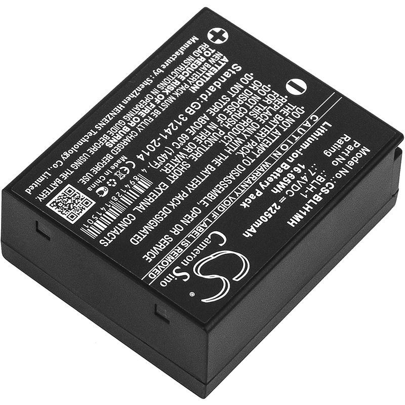 Li-ion Battery fits Olympus, E-m1, E-m1 Mark Ii, Mark Ii Mirrorless 7.4V, 2250mAh Camera Cameron Sino Technology Limited