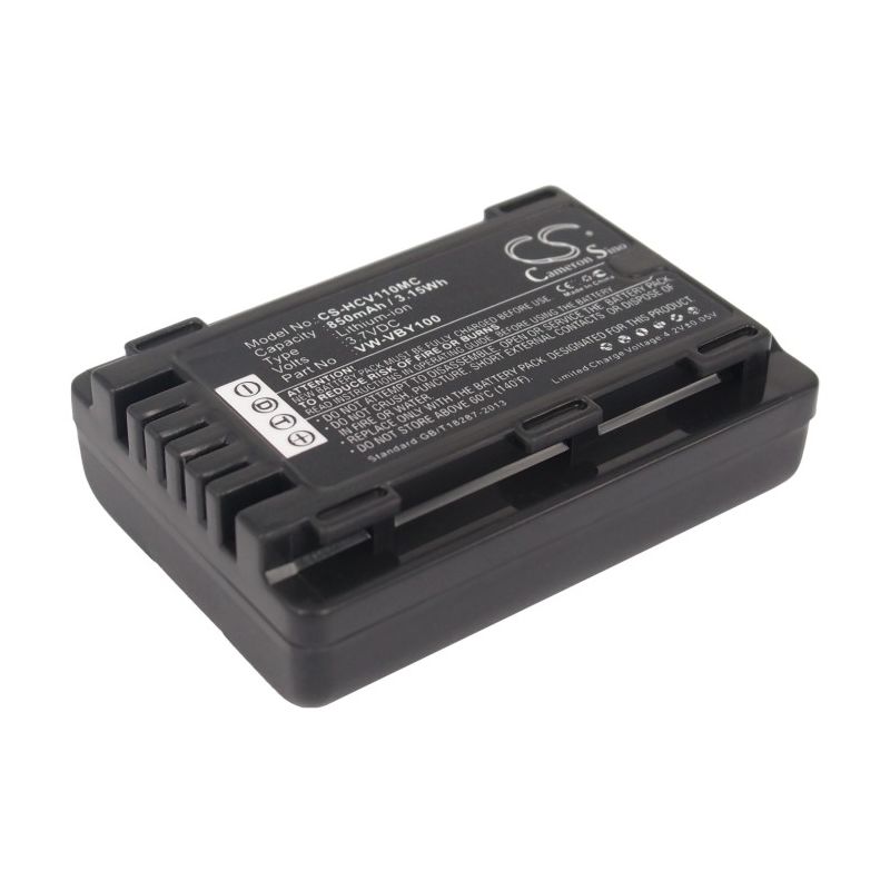 Li-ion Battery fits Panasonic, Hc-v110, Hc-v110g, Hc-v110gk 3.7V, 850mAh Camera Cameron Sino Technology Limited