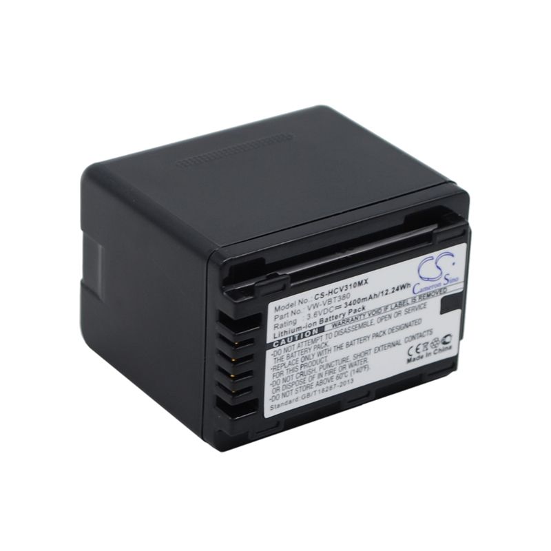 Li-ion Battery fits Panasonic, Hc-250eb, Hc-550eb, Hc-727eb 3.6V, 3400mAh Camera Cameron Sino Technology Limited
