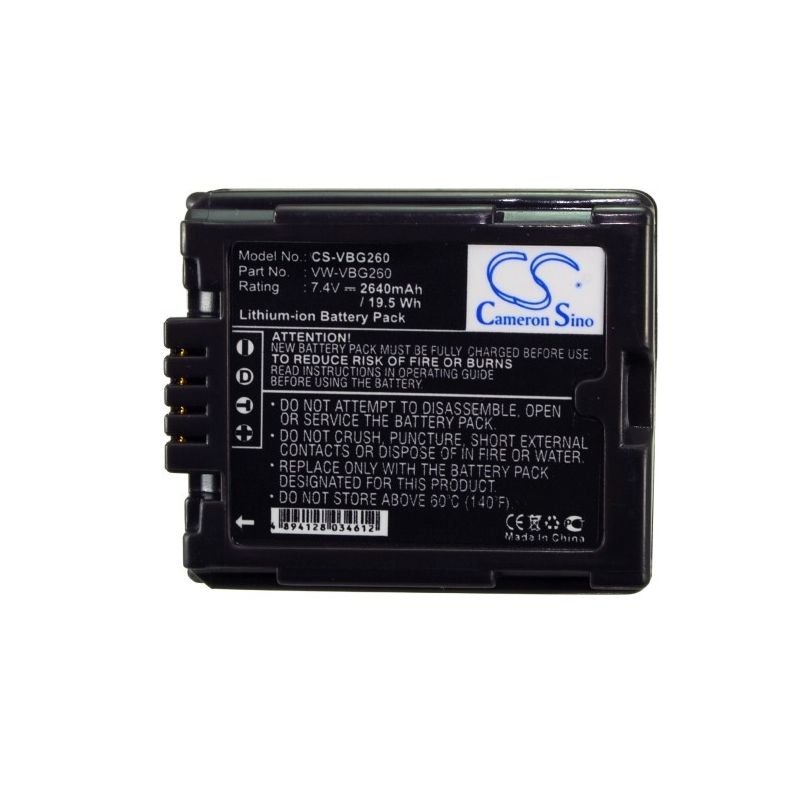 Li-ion Battery Fits Panasonic, Gs98gk, H288gk, H48 7.4v, 2640mah Camera Cameron Sino Technology Limited
