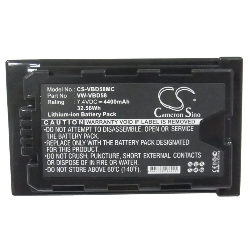 Li-ion Battery fits Panasonic, Aj-px270, Aj-px298, Aj-px298mc 7.4V, 4400mAh Camera Cameron Sino Technology Limited